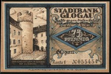 Notgeld Glogau, 75 Pfennig