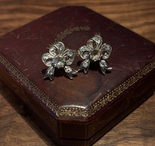 Antike Paste Ohrringe Schleife