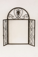 Wandspiegel Landhaus Spiegelfenster Metall Spiegel Fensterläden B-Ware II-Wahl