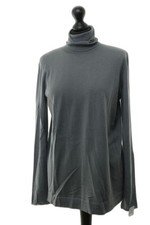 Windsor Damen Rolli Pullover 40 grau uni Rollkragen Feinstrick 100% Wolle