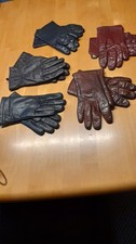 5 Paar Lederhandschuhe Damen, Gr. S für kleine Hände,2 schwarz, 2braun,1 weinrot