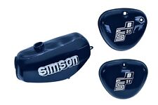 Tank Set mit Seitendeckel S51 S70 Perlblau, versiegelt, mit Aufkleber Simson
