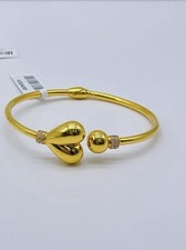 21k Yellow Gold Heart & Round