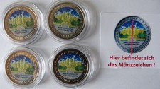 4 x 2 Euro Gedenkmünzen