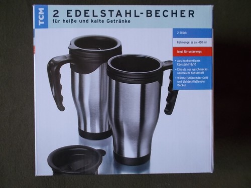 Tcm edelstahl becher 450ml - 2x,