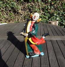 Clown Figur mit Roller  VIVIAN c. made in Italy 26,5 cm hoch  1433g