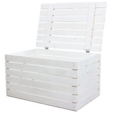 Grosse Holztruhe weiss mit
