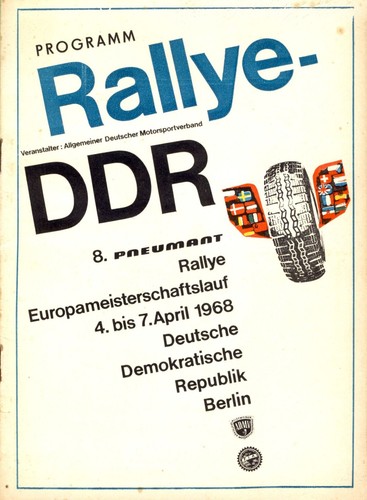 Programm 1968 rallye - programm, ddr