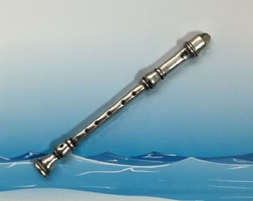 Blockflöte silber zinn pin - silber,