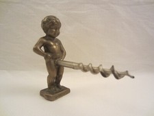 KORKENZIEHER WEIN FLASCHENÖFFNER MESSING MANNEKEN PIS BRUXELLES JUNGE SOUVENIR