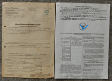 Original Grundsteuermeßbescheid 1938 Finanzamt Niederbarnim Gem.Eggersdorf 2.WK