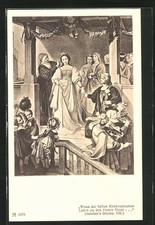 Künstler-AK Schillers Glocke, wenn die hellen Kirchenglocken laden zu des Feste 