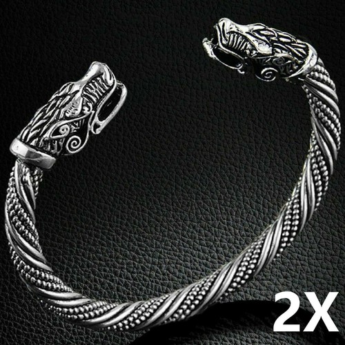 Viking armband wolf armreif - 2x,