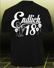 T-Shirt Endlich 18. Partyshirt, Geschenk, Happy Birthday, Geburtstag Fun 98