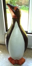 Vintage " Pinguin " Leder - Flasche, Sammlerflasche, selten