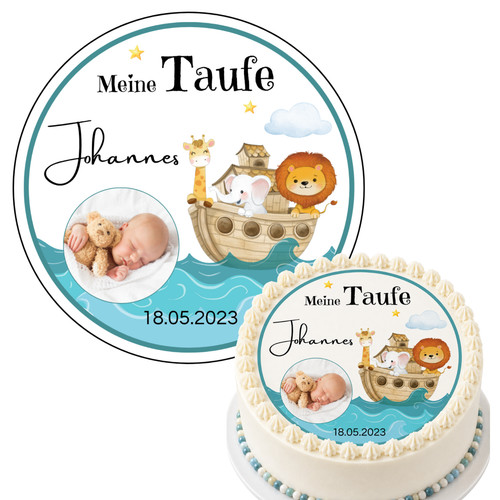 Tortenaufleger taufe arche - tortenaufleger,