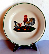 6 dekorative Frühstücks-/Abendbrot-Teller Dekor Hahn&Henne,WELLCO Design Krefeld