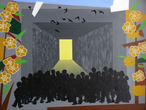 Leinwand bild acrylgemälde - bild,