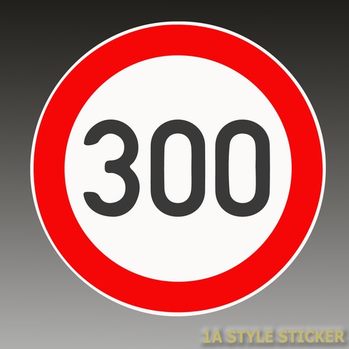 300 kmh aufkleber max - kmh,