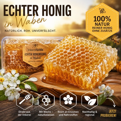 Premium wabenhonig vom - 2.5, kg.