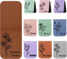 Personalisiertes Magnetisches Lesezeichen Aus Leder Mit Individuellem Text Und S
