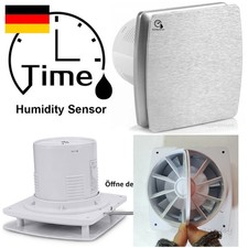 Badlüfter leise mit Feuchtesensor Nachlauf WC Bad Wand Ventilator Abluft Ø 100mm