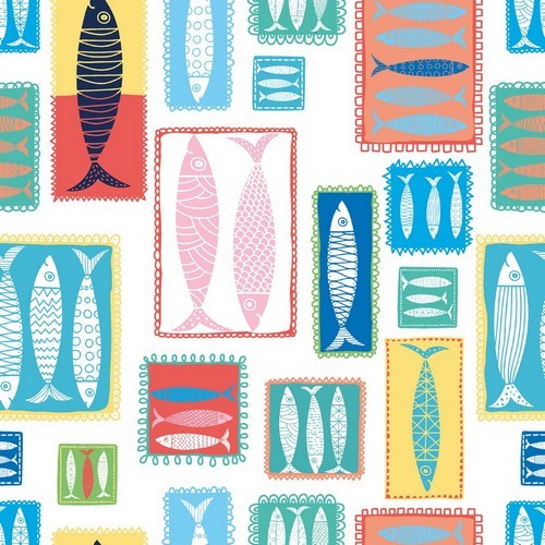 Servietten retro fish - 20,