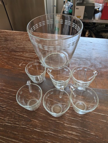 Vintage bowle set bowletopf - vintage,