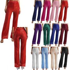 Damen Weites Bein Partyhosen Hohe Taille Hip Hop Jogginghose Festival Clubwears