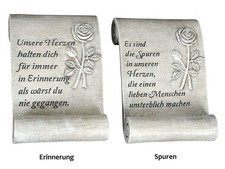 Grabschmuck Stein Schriftrolle