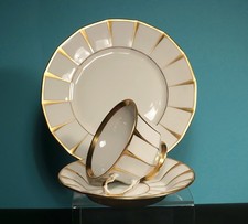 edel Fürstenberg Grecque Athena Gedeck 3tlg. Kaffeetasse Untertasse Kuchenteller