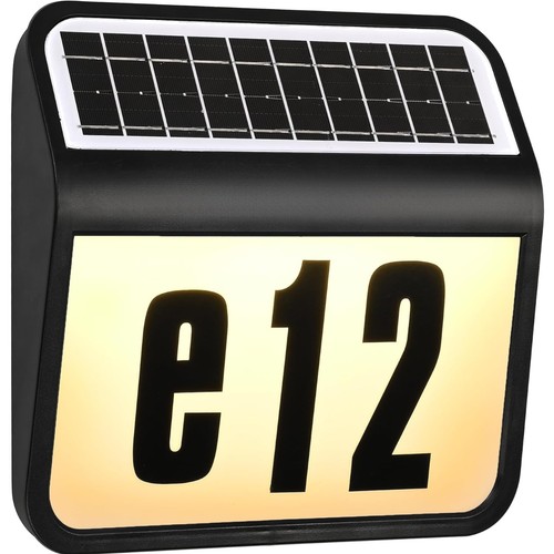 Solar hausnummer beleuchtet - solar,
