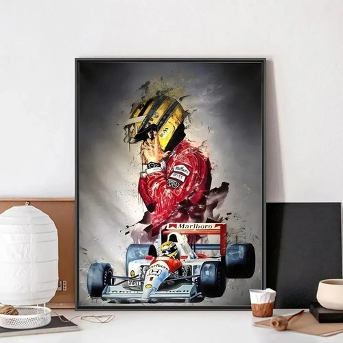 Ayrton senna racing poster - f1,