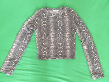 Zara Damen Pulli Pullover Bluse Langarmshirt Jersey in Grau,  Gr. S/mex 26