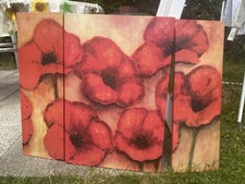 Bild Druck Blumen Dreiteilig 