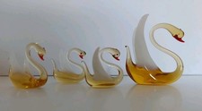 Glas Figuren Lauschaglas Thüringen Schwäne Haushaltsauflösung Sammler Vintage 