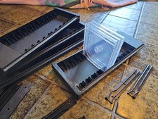 4xDVD-Einsatz Schublade+Schienen Fach f.Musikschrank CD-Regal Kunststoff schwarz