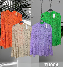 Damen Spitzen Tunika Shirt