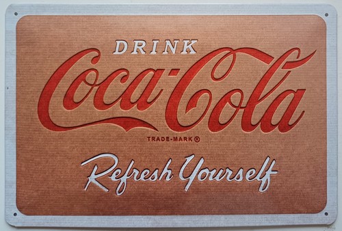 Metallschild coca cola - metallschild,