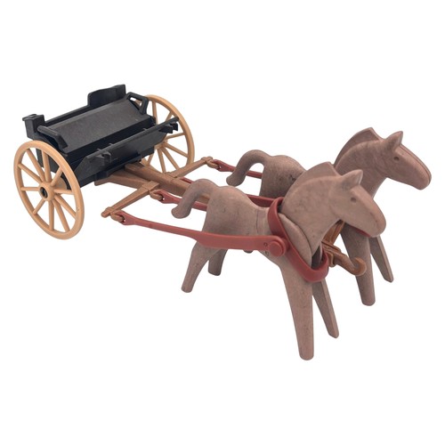 Playmobil wagen braun pferde - braun,