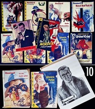 10 ALTE KRIMI ROMANHEFTE KOMMISSAR X LUNA KRIMINAL FRANKE  GRUSEL KRIMI 50-60er