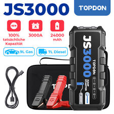 TOPDON JS3000 3000A 24000mAh KFZ Starthilfe Jump Starter Booster Powerbank 3in1