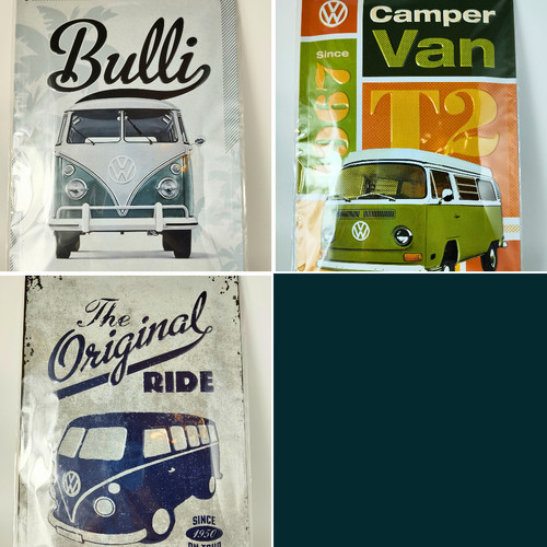 Retro blechschild bulli - retro, vw