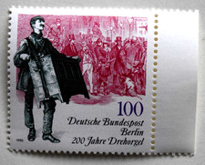 Briefmarke BRD Berlin 1990 200 Jahre Drehorgel postfrisch