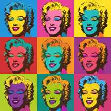 Kissenbezug BAUMWOLLE Kissen "Marilyn Monroe COLLAGE Andy Warhol ART" 45x45 cm