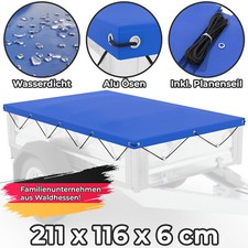 Anhänger-Plane 211 x 116 cm Flachplane Stema 750kg Abdeckplane für Anhänger PKW
