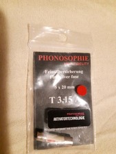 Phonosophie Aktivator Feinsicherung 3,15 Ampere Träge 5 x 20 mm 3,15 A T
