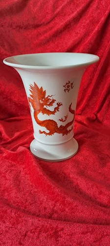 Meissen vase roter ming - meissen, "roter