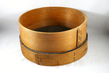 antikes Mehlsieb / Getreidesieb, Bugholz, Bauernhof / Bäcker, 24 cm