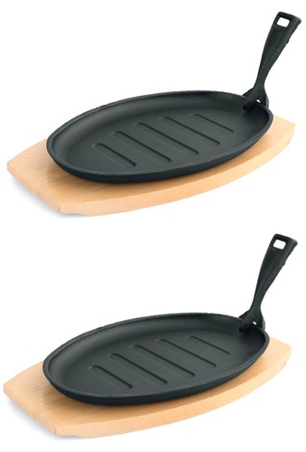 Servierpfanne oval gusseisen - oval,